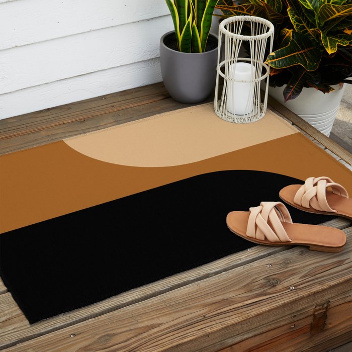 Modern Minimal Arch Abstract LXXX Outdoor Rug Gallery Image 2