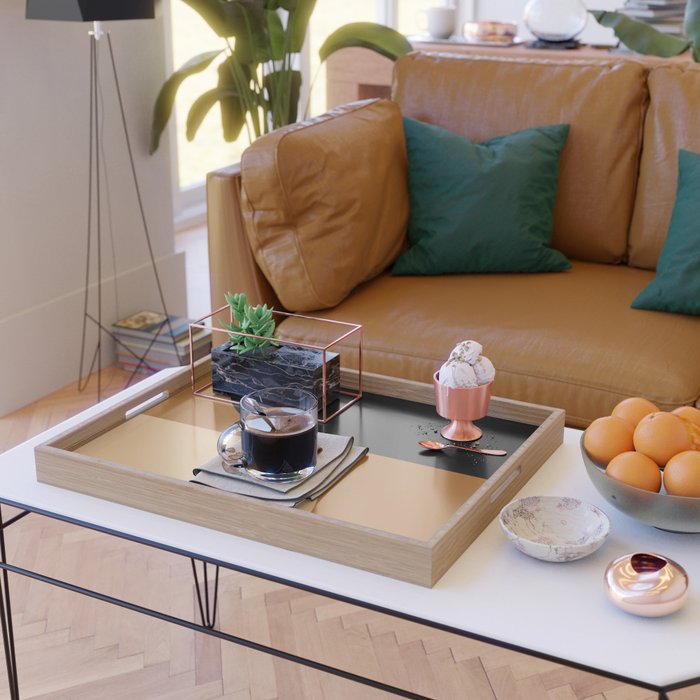 Modern Minimal Arch Abstract LXXX Serving Tray Gallery Image 2