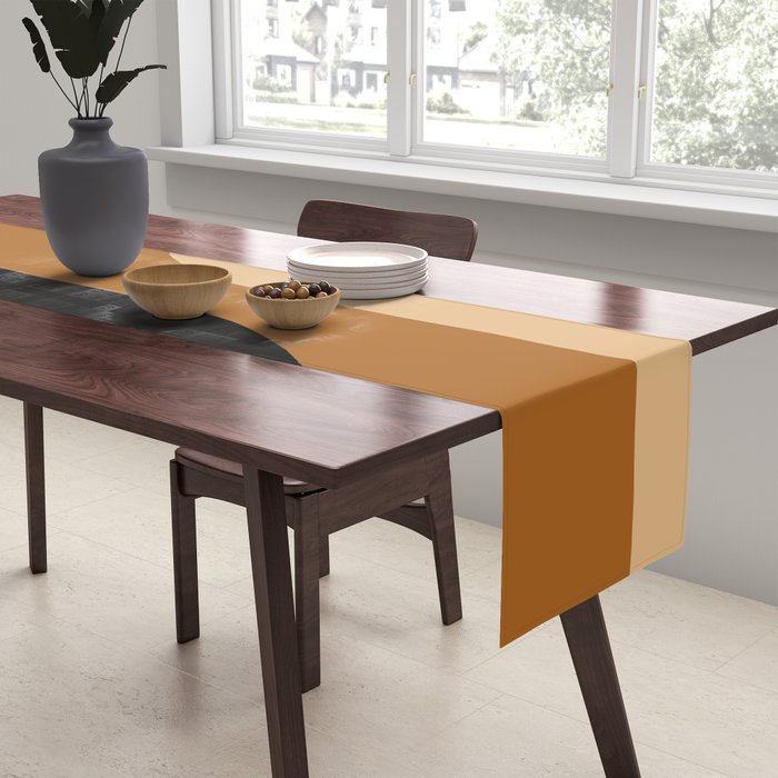 Modern Minimal Arch Abstract LXXX Table Runner Gallery Image 2