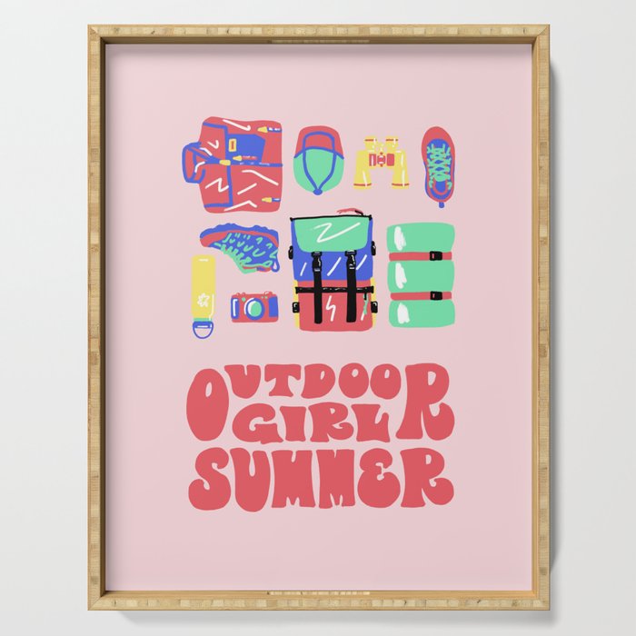 Outdoor Girl Summer Serving Tray Gallery Image 1