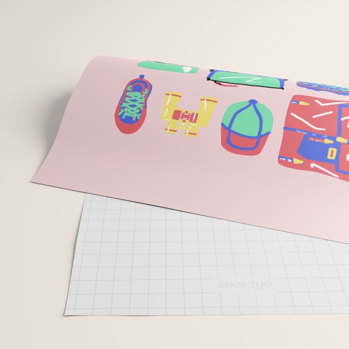 Outdoor Girl Summer Wrapping Paper Gallery Image 2
