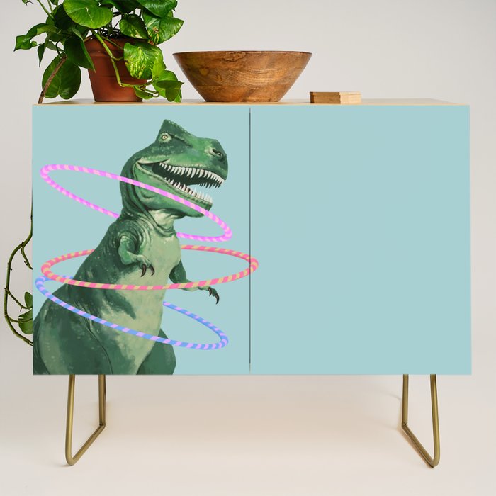 T-Rex the Hula Dancer in Green Credenza Gallery Image 1