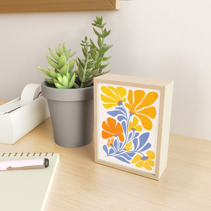 Joyful Sunflowers Floral Illustration Mini Art Print Gallery Image 2