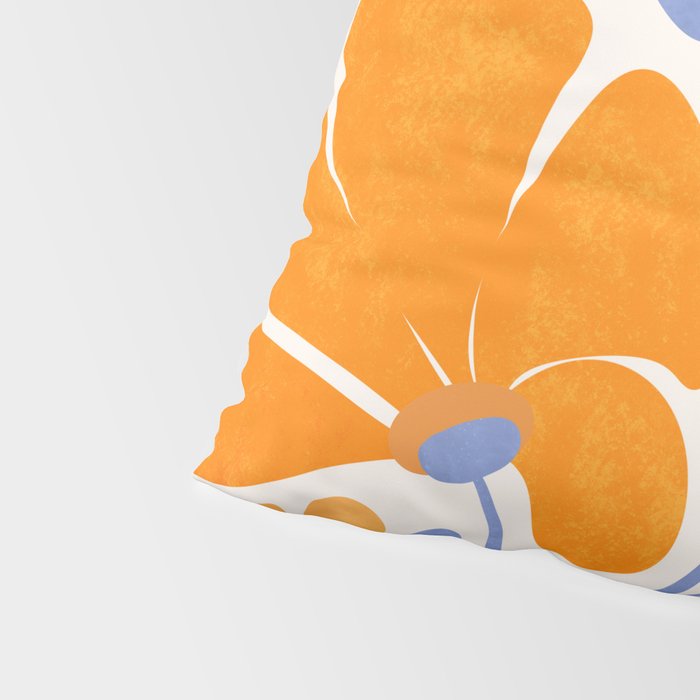 Joyful Sunflowers Floral Illustration Pillow Sham Gallery Image 4