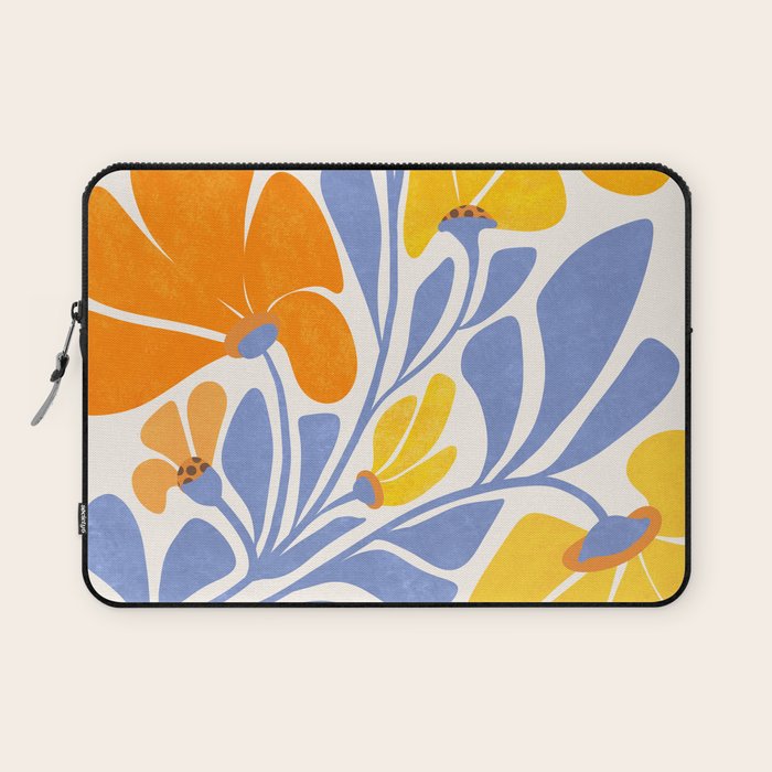 Joyful Sunflowers Floral Illustration Laptop Sleeve Gallery Image 1