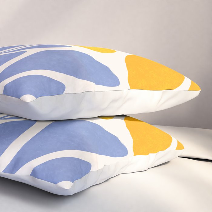 Joyful Sunflowers Floral Illustration Pillow Sham Gallery Image 3