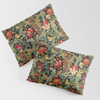 Vintage floral pattern (1918) Red Tulips Green Leaves Pillow Sham Gallery Image 3