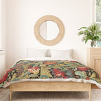 Vintage floral pattern (1918) Red Tulips Green Leaves Duvet Cover Gallery Image 3