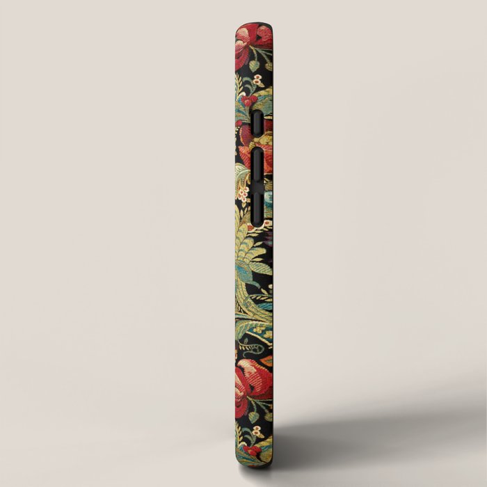 Vintage floral pattern (1918) Red Tulips Green Leaves iPhone Case Gallery Image 2