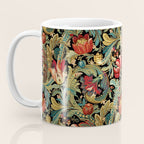 Vintage floral pattern (1918) Red Tulips Green Leaves Coffee Mug Gallery Image 3