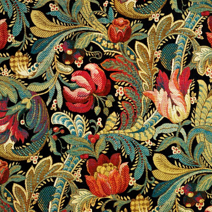 Vintage floral pattern (1918) Red Tulips Green Leaves Coffee Mug Gallery Image 2