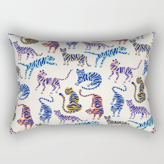 Tiger Collection - Indigo Palett Rectangular Pillow Gallery Image 2