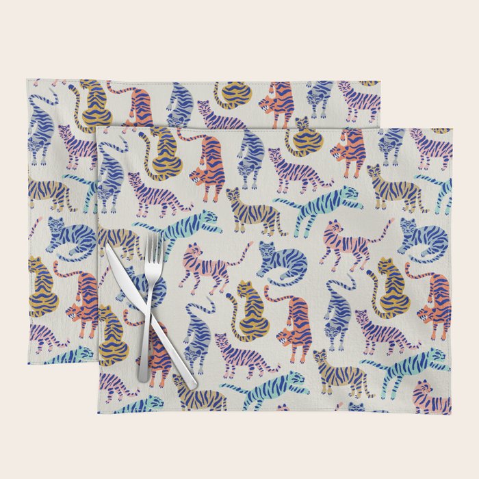 Tiger Collection - Indigo Palett Placemat Gallery Image 1