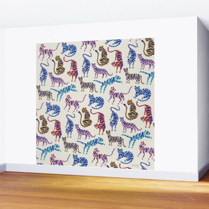 Tiger Collection - Indigo Palett Wall Mural Gallery Image 2