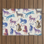Tiger Collection - Indigo Palett Outdoor Rug Gallery Image 1