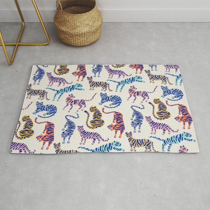 Tiger Collection - Indigo Palett Rug Gallery Image 1