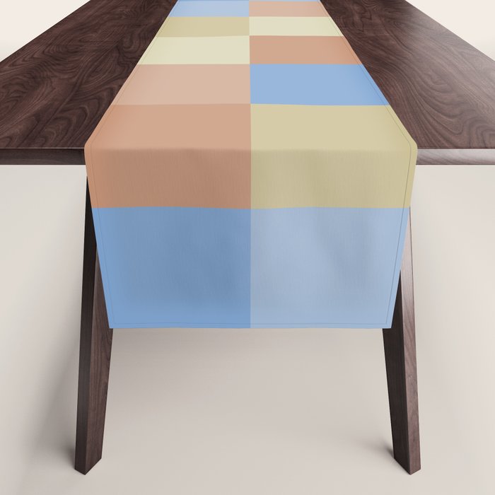 Bold Muted Checks Pattern - Large VII Table Runner Gallery Image 1