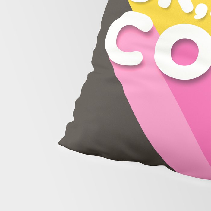 OK, but coffee first - retro typography Pillow Sham Gallery Image 4