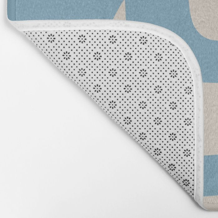 Abstract Scribble (Blue Beige) Bath Mat Gallery Image 2
