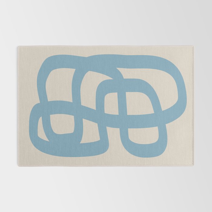 Abstract Scribble (Blue Beige) Rug Gallery Image 2