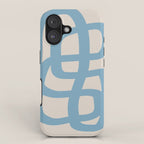Abstract Scribble (Blue Beige) iPhone Case Gallery Image 1