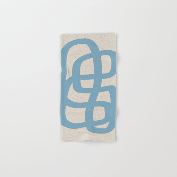 Abstract Scribble (Blue Beige) Bath Towel Gallery Image 1
