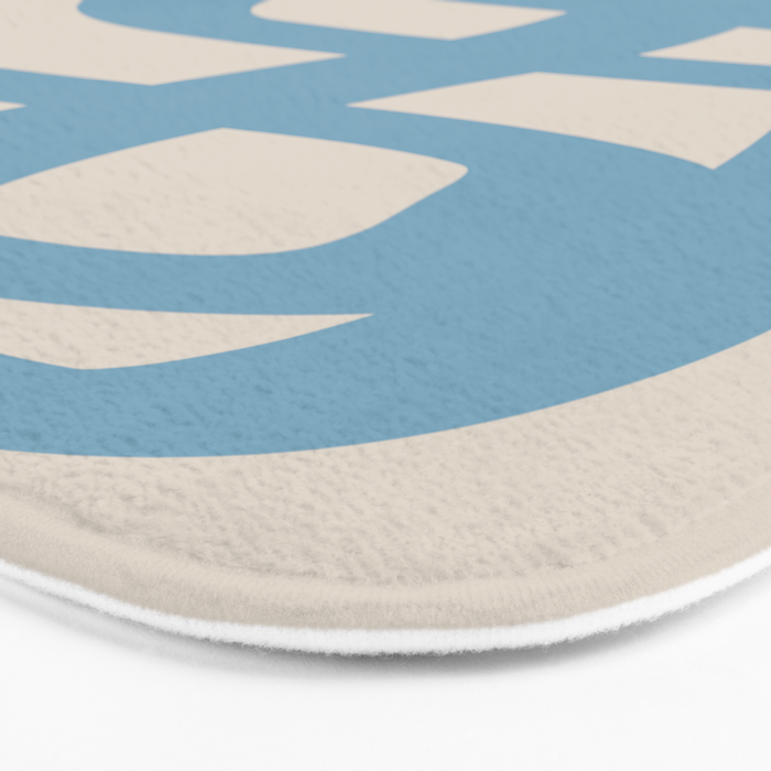 Abstract Scribble (Blue Beige) Bath Mat Gallery Image 3