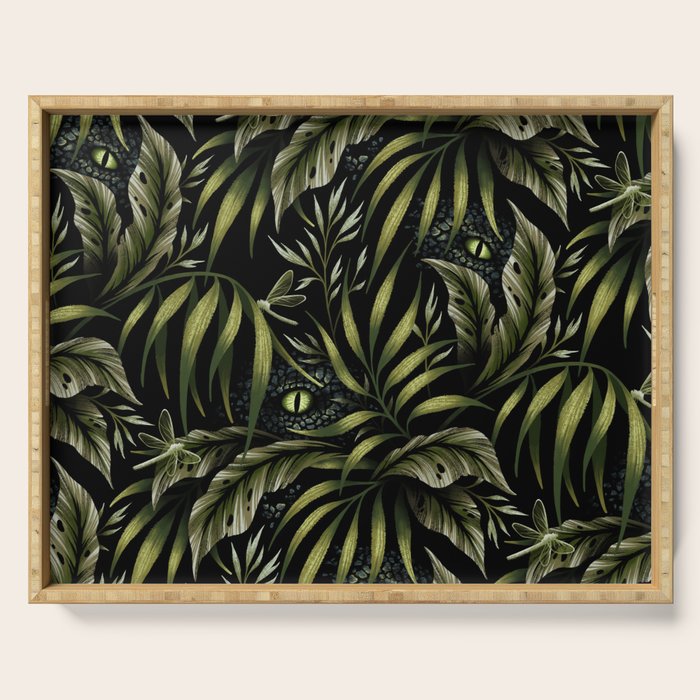 Jurassic Jungle - Camo Green Serving Tray Gallery Image 1
