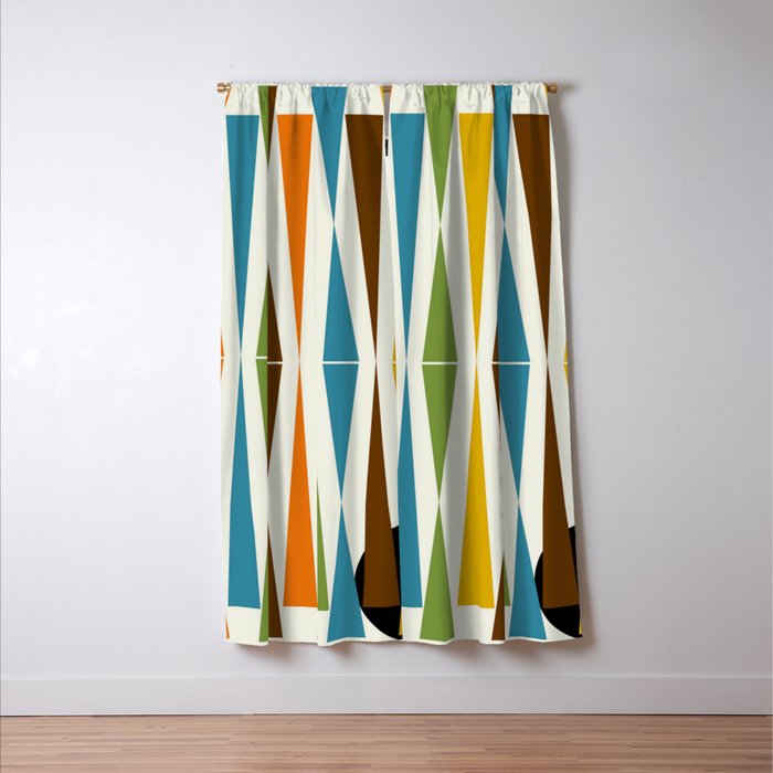 Mid-Century Modern Art 1.4 Window Curtain Gallery Image 3