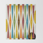 Mid-Century Modern Art 1.4 Throw Blanket Gallery Image 2