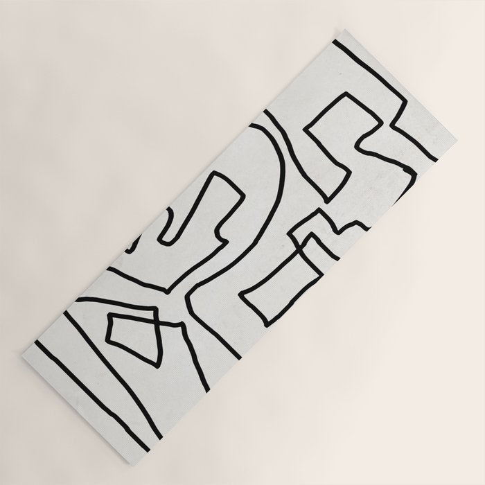 Abstract line art Yoga Mat Gallery Image 1