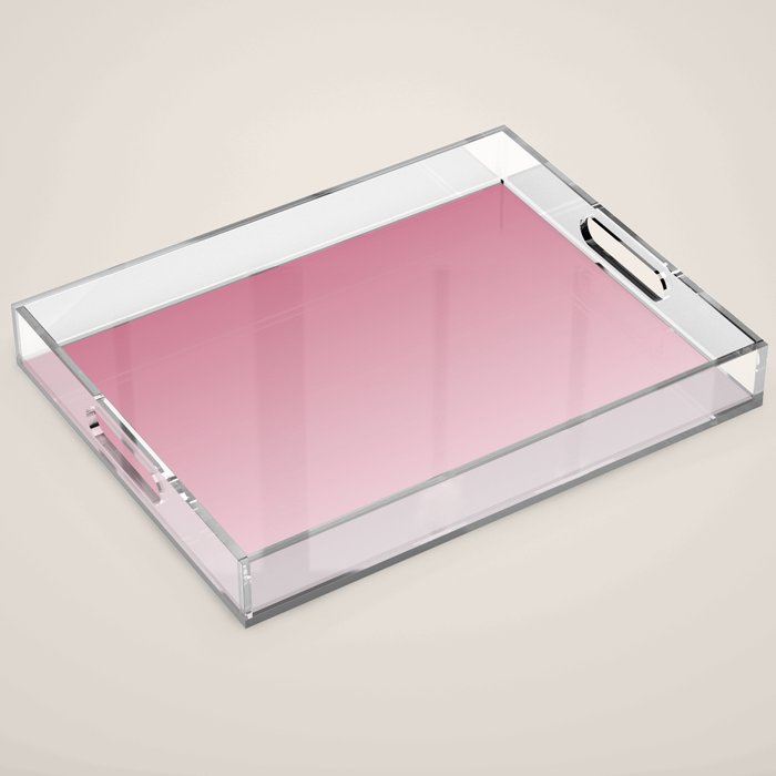 Dreamy Ombre Gradient in Mauve Pink Acrylic Tray Gallery Image 1