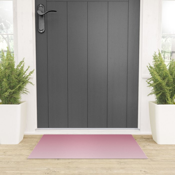Dreamy Ombre Gradient in Mauve Pink Welcome Mat Gallery Image 3