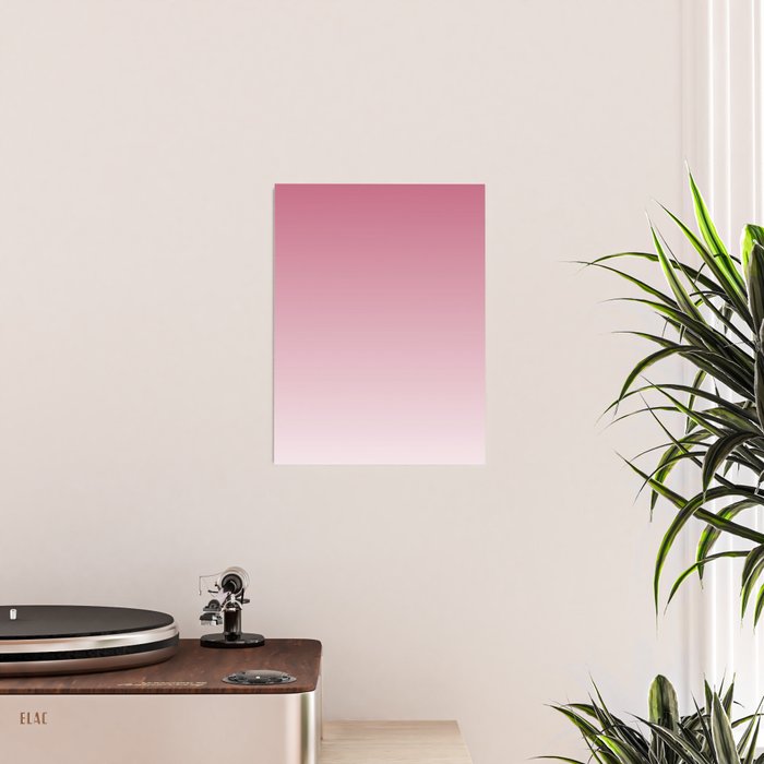 Dreamy Ombre Gradient in Mauve Pink Poster Gallery Image 2