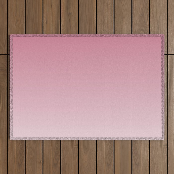 Dreamy Ombre Gradient in Mauve Pink Outdoor Rug Gallery Image 1