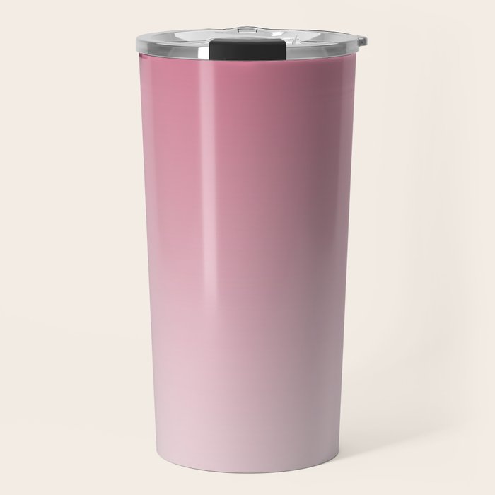 Dreamy Ombre Gradient in Mauve Pink Travel Mug Gallery Image 1
