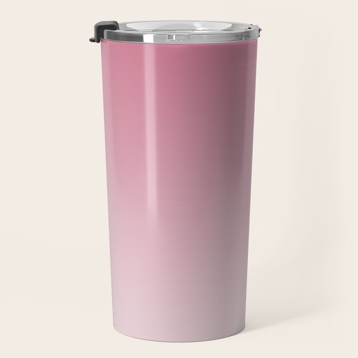 Dreamy Ombre Gradient in Mauve Pink Travel Mug Gallery Image 3