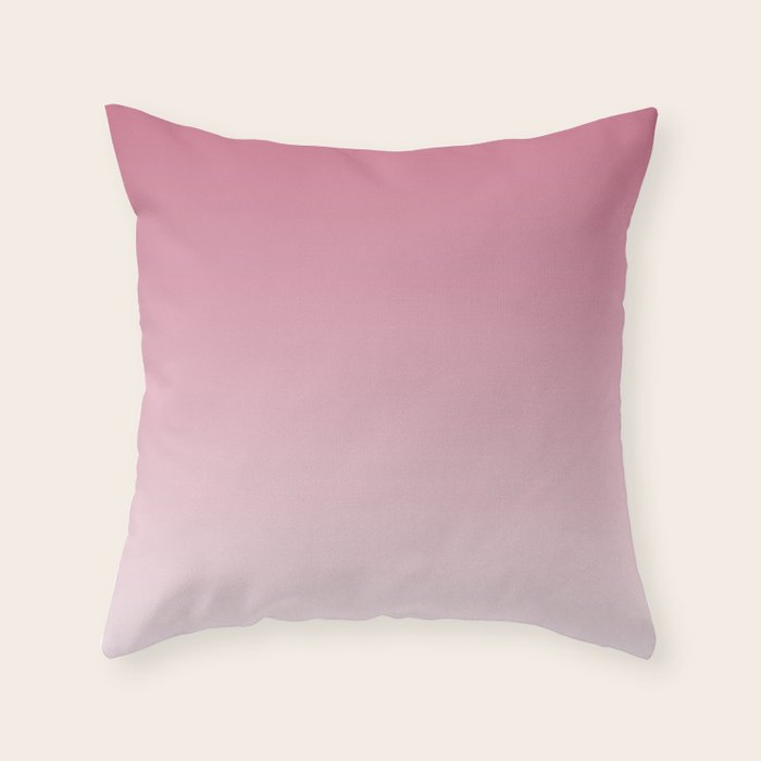 Dreamy Ombre Gradient in Mauve Pink Throw Pillow Gallery Image 1