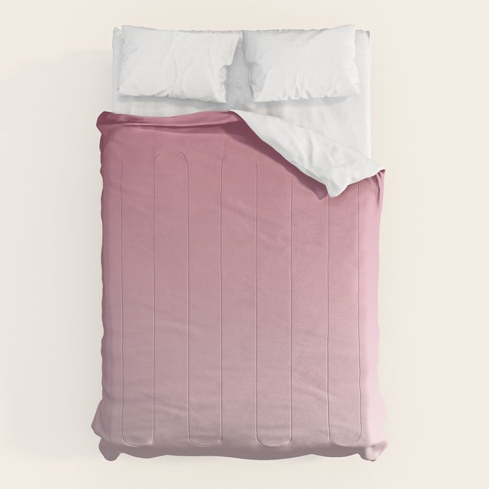 Dreamy Ombre Gradient in Mauve Pink Comforter Gallery Image 6