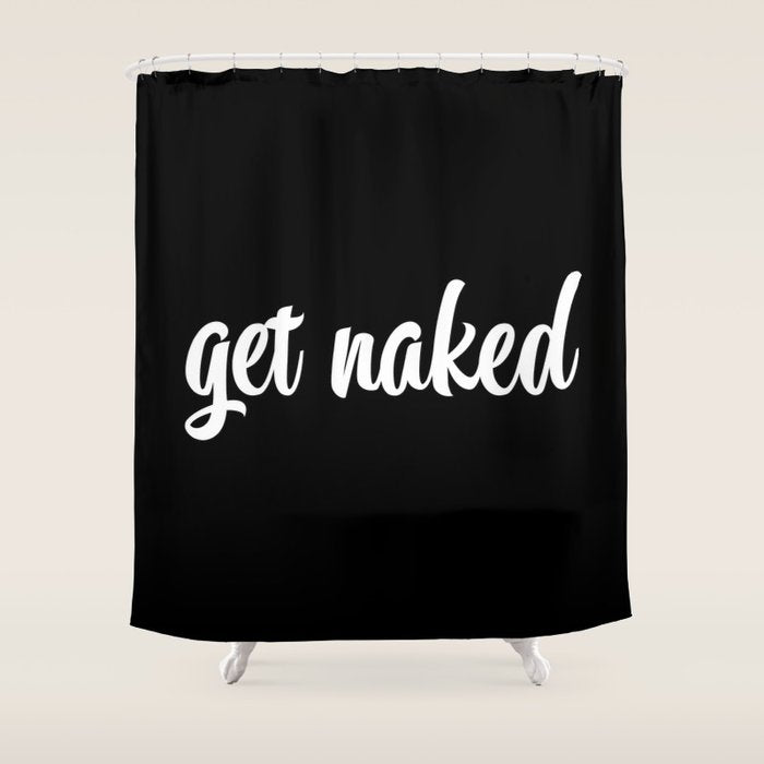 Get Naked black Shower Curtain Gallery Image 1