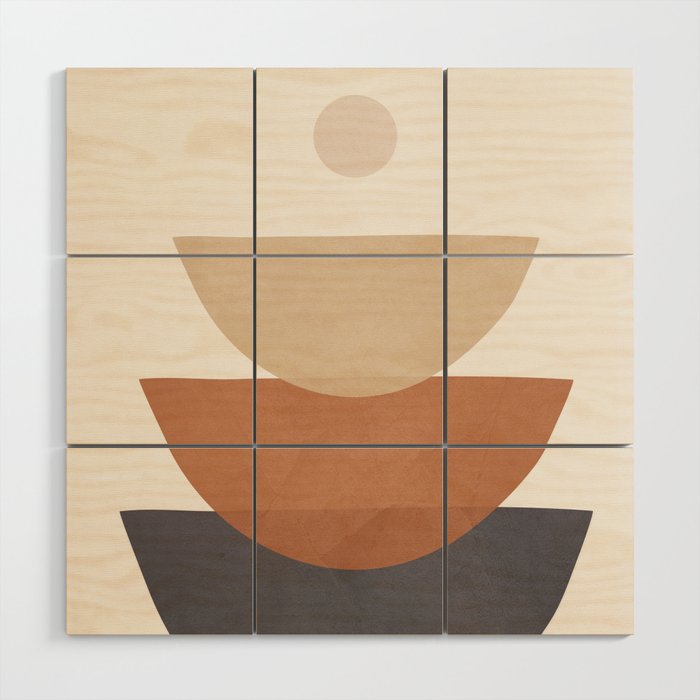  Minimal Shapes No 39 Wood Wall Art Gallery Image 1