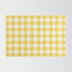 Yellow geometric plaid gingham pattern Rug Gallery Image 2