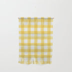 Yellow geometric plaid gingham pattern Wall Hanging Gallery Image 1
