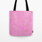 Winter Berries & Pine Branches in Pink & Gold Tote Bag Gallery Image 1