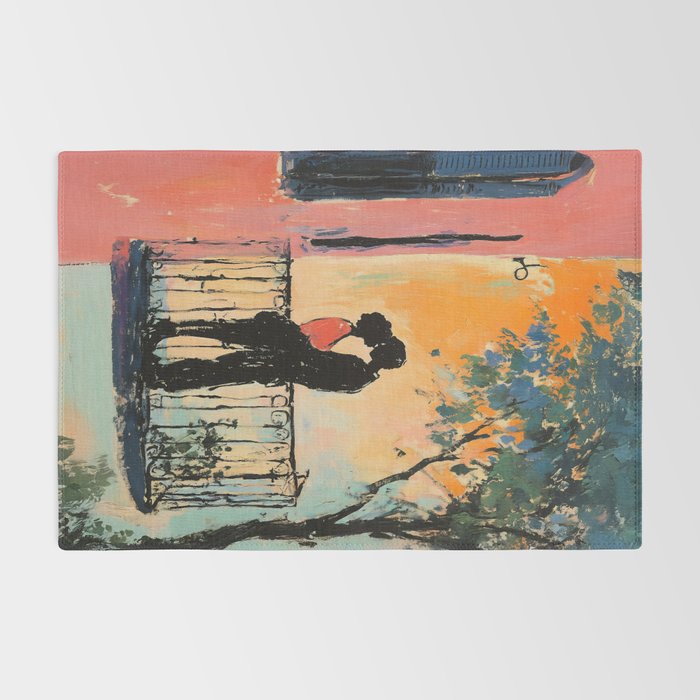 Sunset Balcony Lovers Rug Gallery Image 2