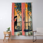 Sunset Balcony Lovers Window Curtain Gallery Image 5