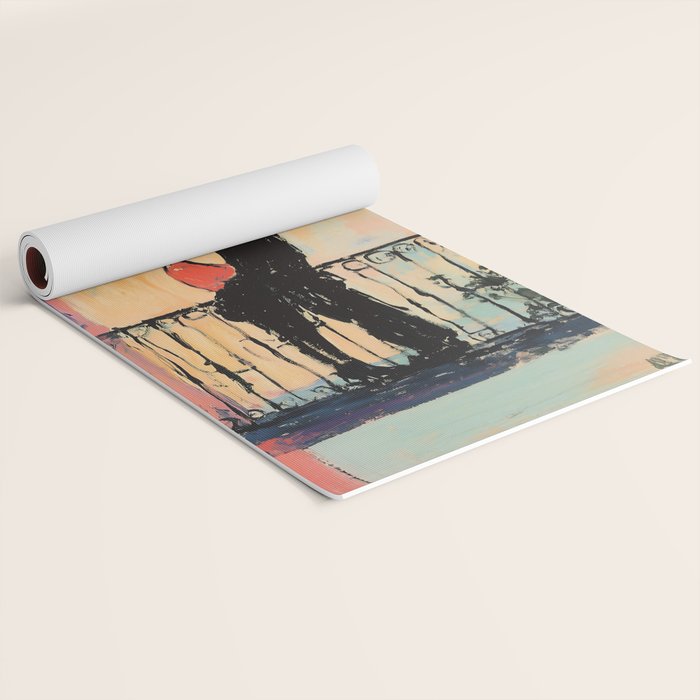 Sunset Balcony Lovers Yoga Mat Gallery Image 2