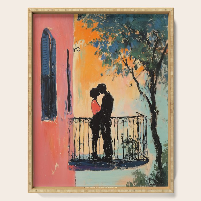 Sunset Balcony Lovers Serving Tray Gallery Image 1
