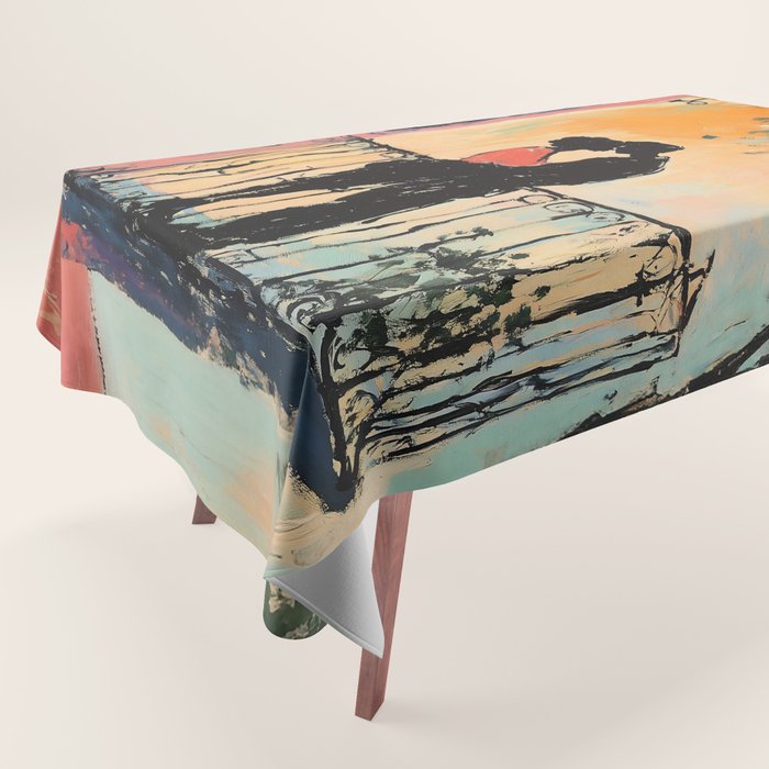 Sunset Balcony Lovers Tablecloth Gallery Image 1