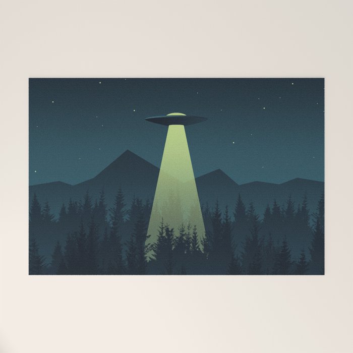 Forest UFO Welcome Mat Gallery Image 1